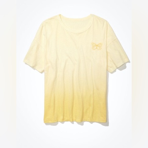 American eagle short sleeve tee - dip-dyed butterfly oversized medium - Picture 2 of 9